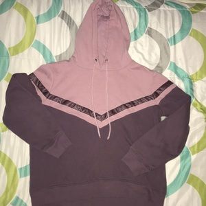 purple stringed hoodie